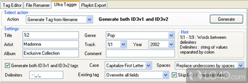 Ultra Tag Editor screenshot