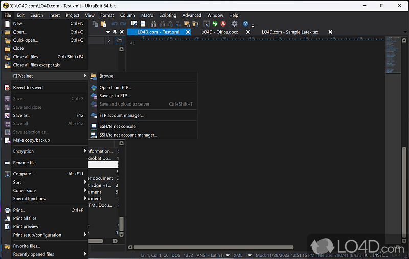 ultraedit xml formatting