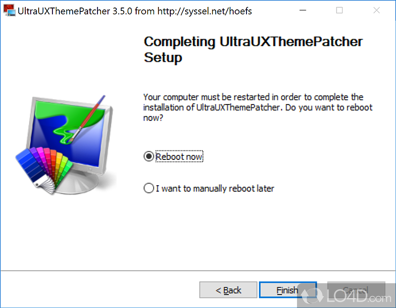 Easily restore your original files - Screenshot of UltraUXThemePatcher