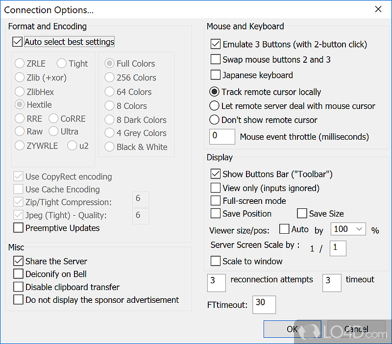 Remote connection via internet - Screenshot of UltraVNC