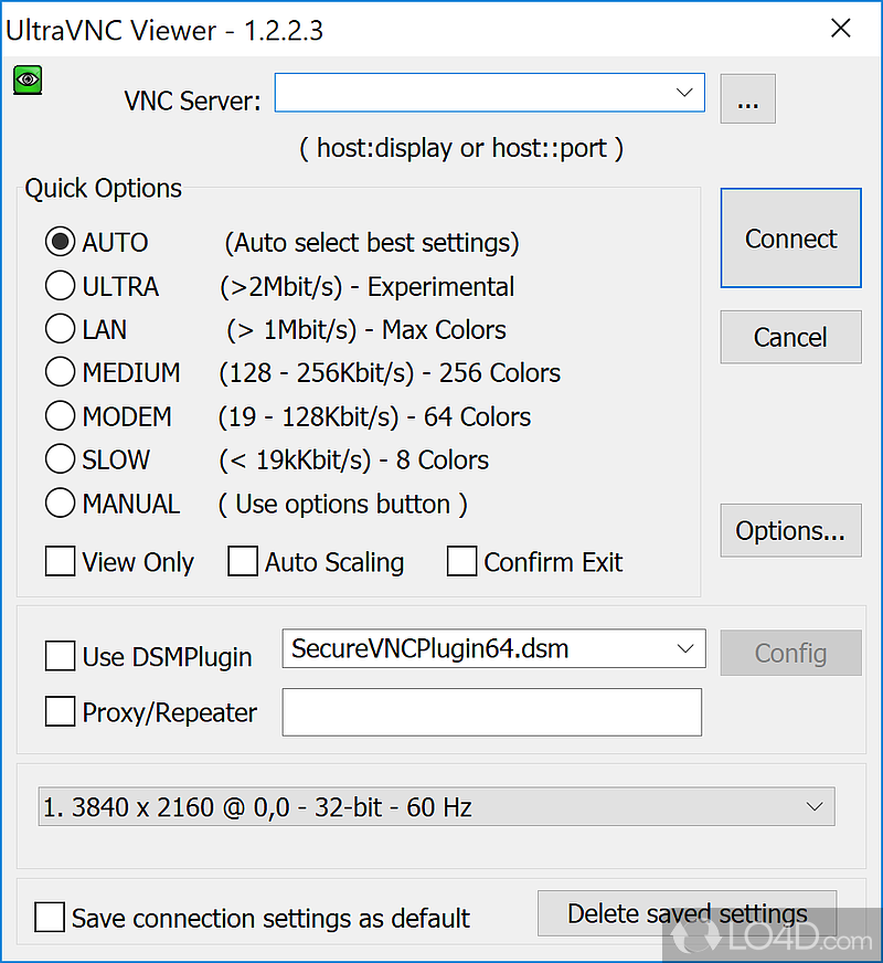 Remote control software solution to access other computers - Screenshot of UltraVNC