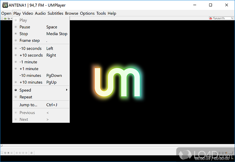 A light, powerful and eye-catching media player - Screenshot of UMPlayer