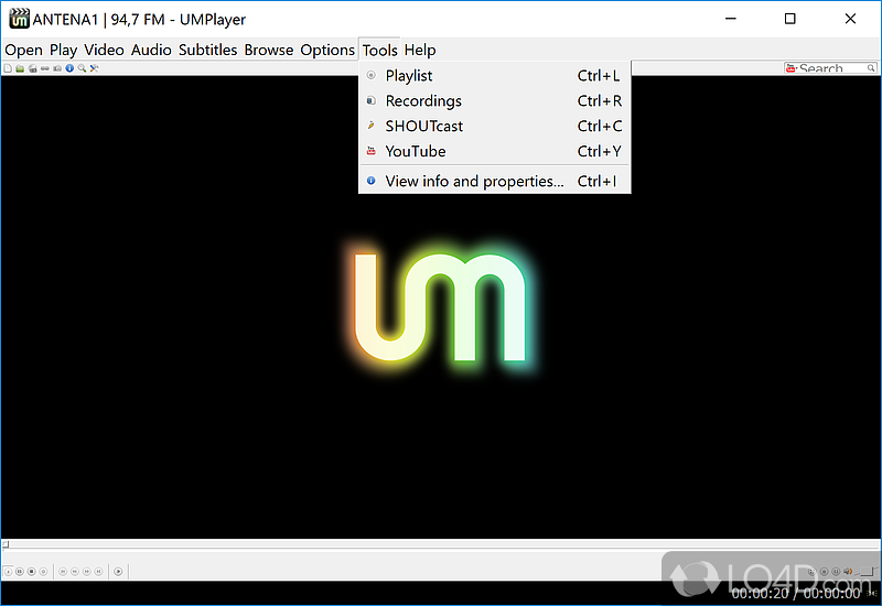 UMPlayer: MPlayer - Screenshot of UMPlayer