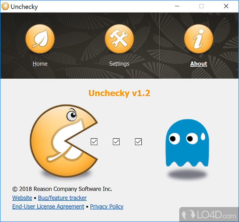 Unchecky: Web browser - Screenshot of Unchecky