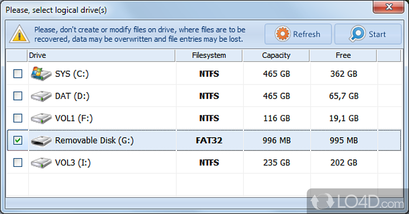 Recover deleted files - Screenshot of Undelete 360