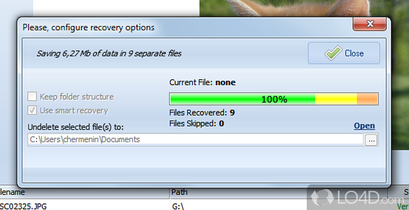 File recovery tool - Screenshot of Undelete 360