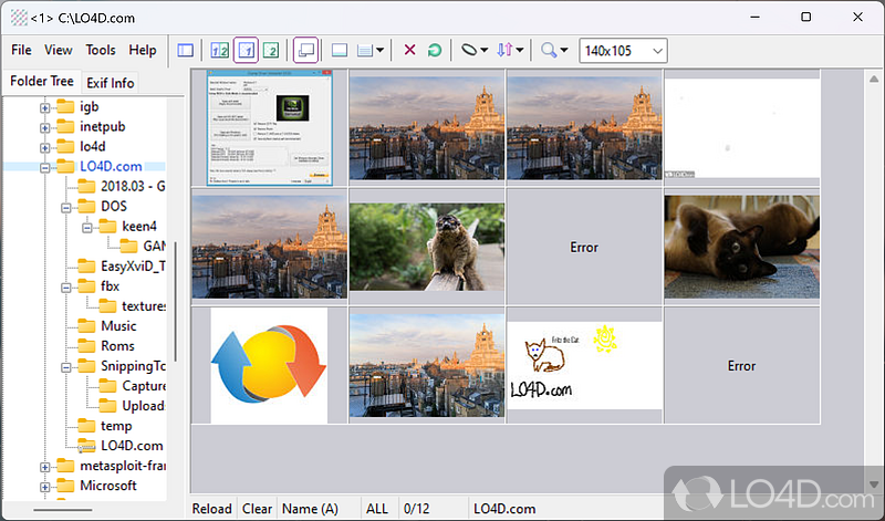 Thumbnail viewer that offers support for Exif data, popup preview, filters (e - Screenshot of Unifie