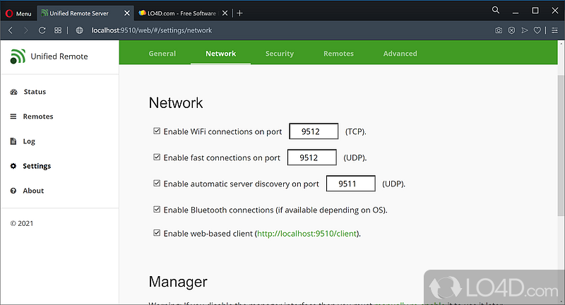 The one-and-only remotely control applications for your Windows computer - Screenshot of Unified Remote Portable