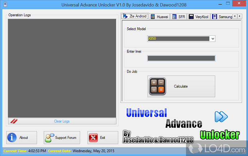 Other available operations - Screenshot of Universal Advance Unlocker