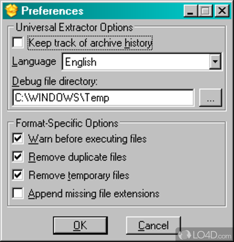 Integrates in the context menu - Screenshot of Universal Extractor