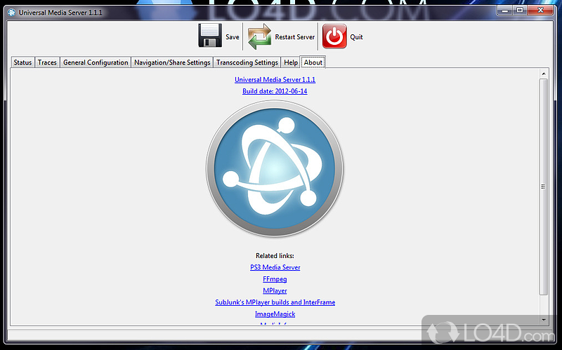 Universal Media Server 13.8.0 downloading