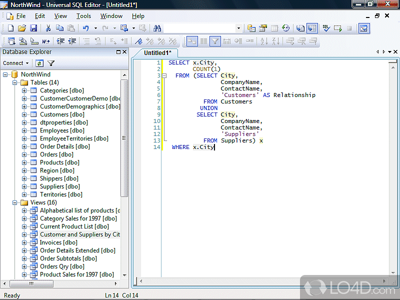 Comes with extensive support for long script execution - Screenshot of Universal SQL Editor