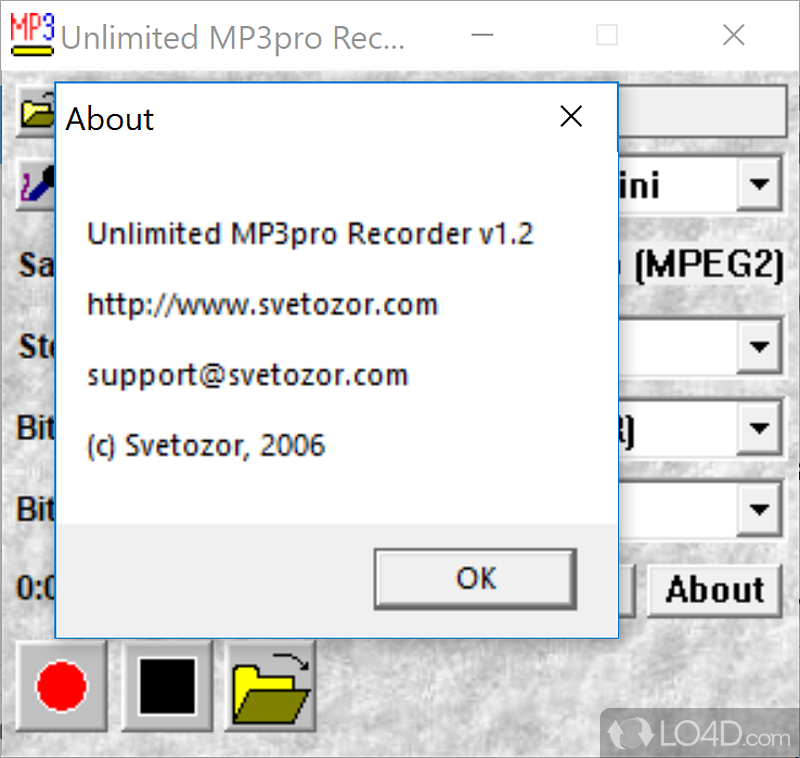 Clear-cut interface - Screenshot of Unlimited MP3pro Recorder