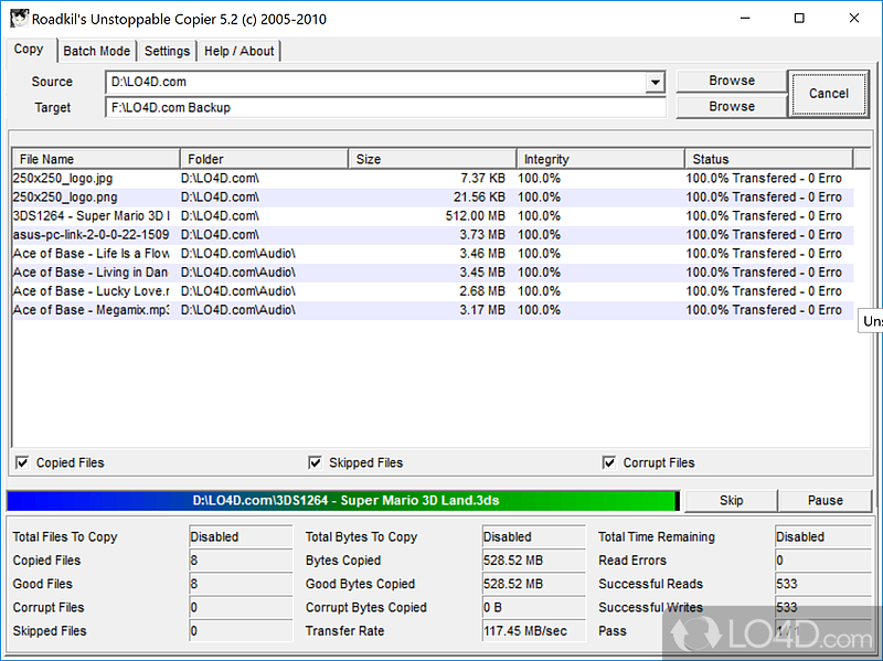 Software program that helps you recover data from scratched - Screenshot of Unstoppable Copier