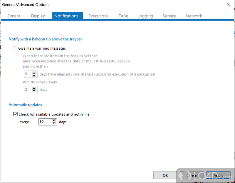 Uranium Backup: User interface - Screenshot of Uranium Backup