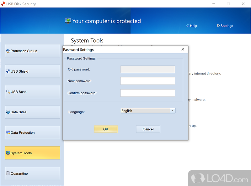 Protect your computer from viruses - Screenshot of USB Disk Security