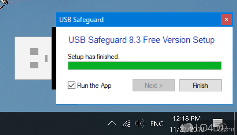 Password protection software USB pen drive - Screenshot of USB Safeguard Free