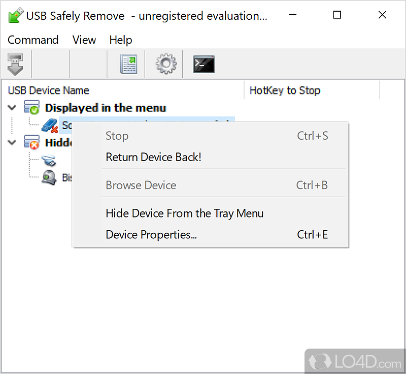 USB Safely Remove: Command-line tool - Screenshot of USB Safely Remove
