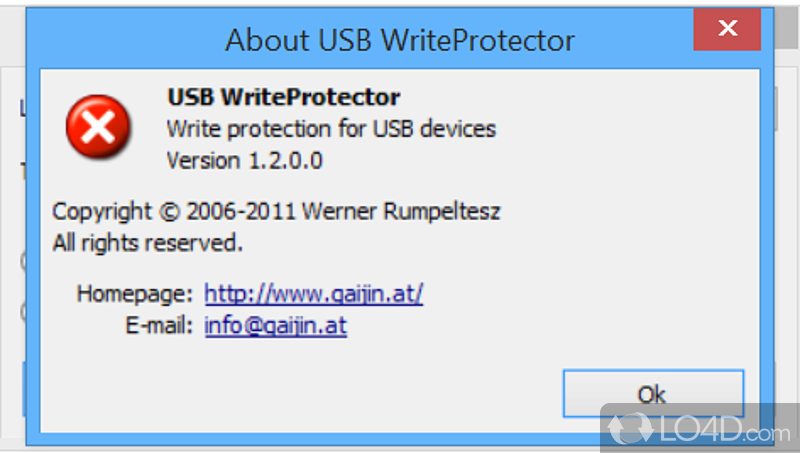 A simple tool for write protecting USB drives - Screenshot of USB WriteProtector