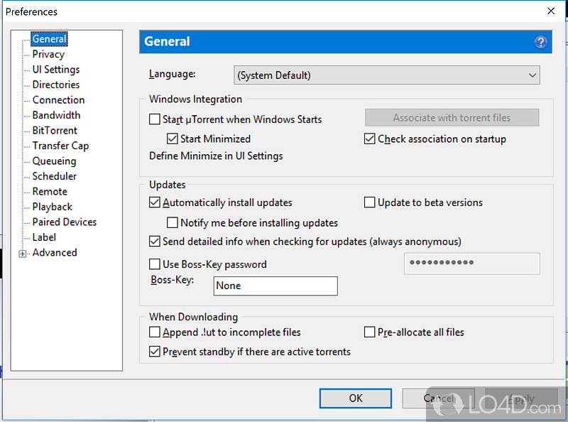 BitTorrent clients - Screenshot of uTorrent