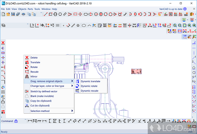 Open and print DWG, DXF and similar formats - Screenshot of VariCAD Viewer