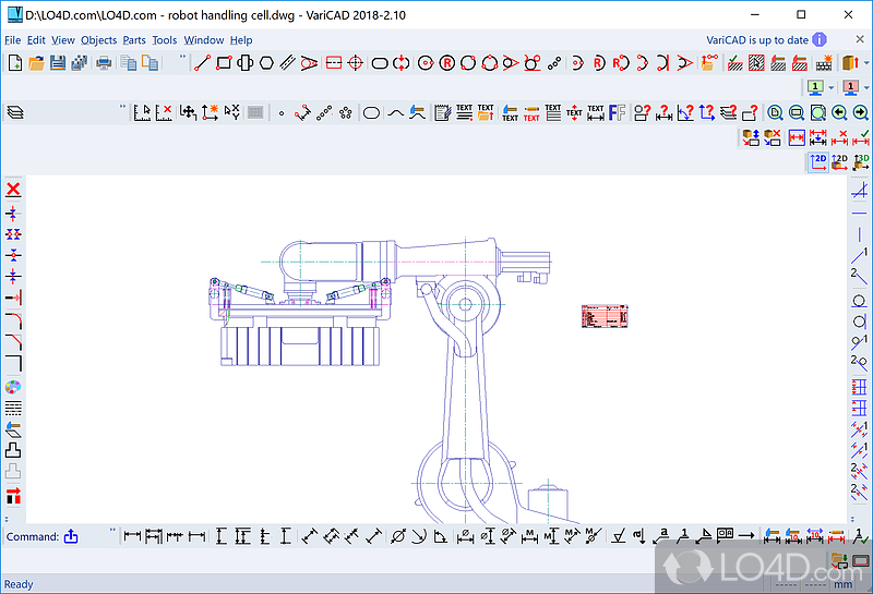 Convertor and printing software utility that works with 2D DWG, DXF, 3D STEP and 2D/3D VariCAD file formats - Screenshot of VariCAD Viewer