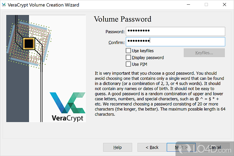 Make encrypted partitions on hard disk - Screenshot of VeraCrypt