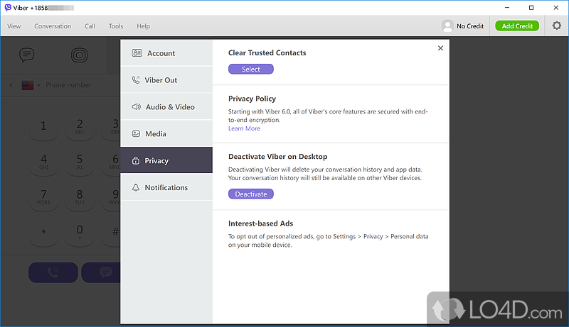 Viber for Windows: Viber Connect - Screenshot of Viber for Windows
