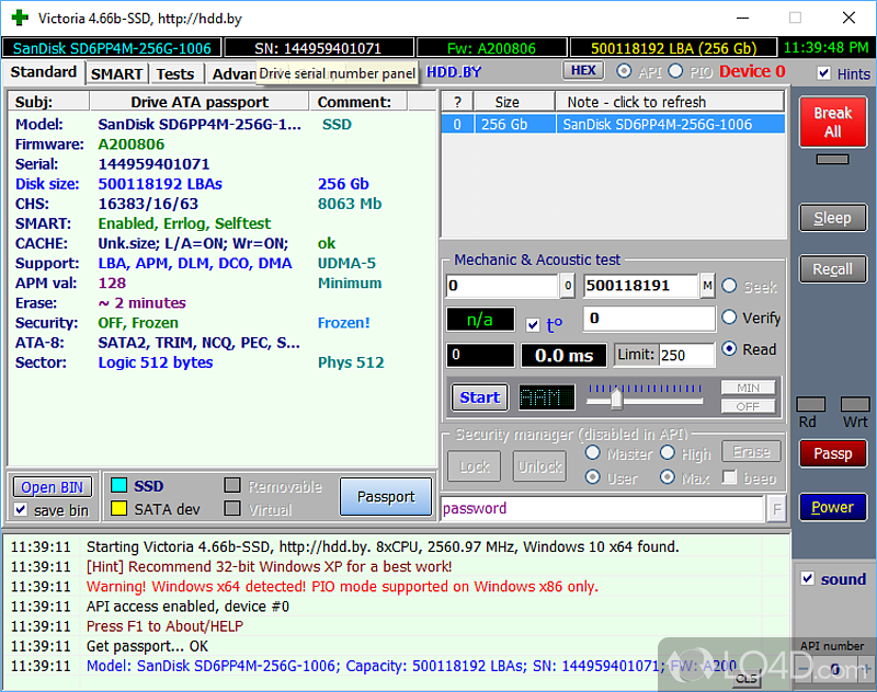 Victoria HDD 4.47. SPCC Solid State Disk b26. SSD Bad sectors Repair. Victoria Soft.