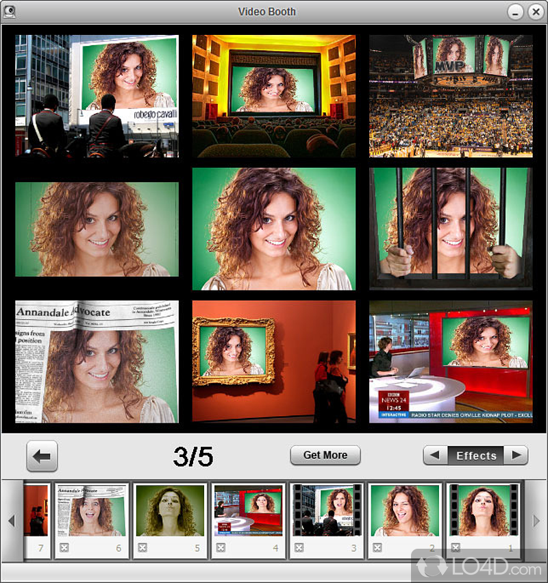 Video Booth: User interface - Screenshot of Video Booth