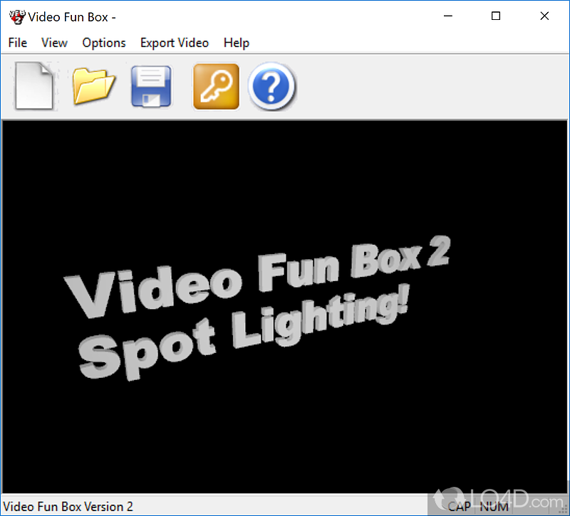 Combine text, pictures and 3D objects - Screenshot of Video Fun Box