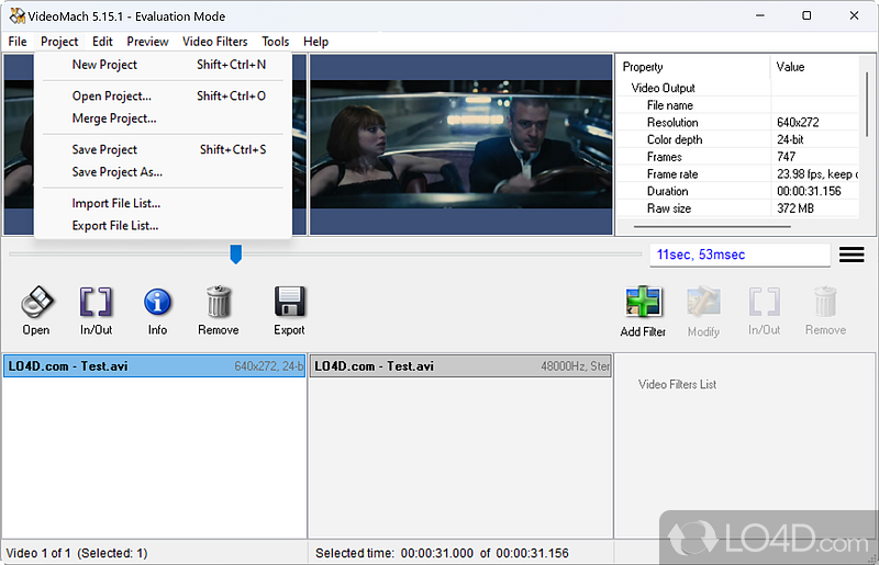 Handle other types of multimedia files - Screenshot of VideoMach