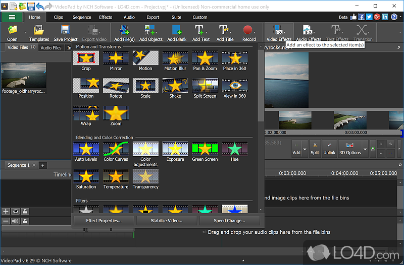 download the last version for mac NCH VideoPad Video Editor Pro 13.51