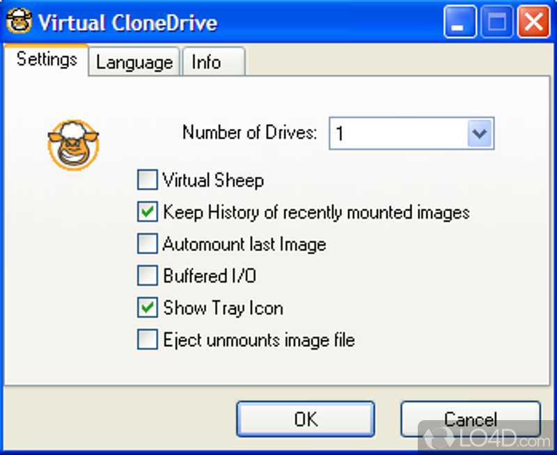 Powerful app that helps you mount and unmount images while offering support for most formats on the market - Screenshot of Virtual CloneDrive