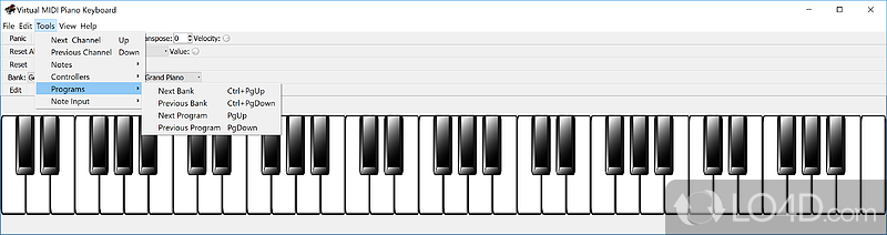 Learn or practice piano - Screenshot of Virtual MIDI Piano Keyboard