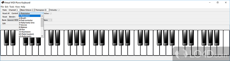 Play the piano virtually - Screenshot of Virtual MIDI Piano Keyboard