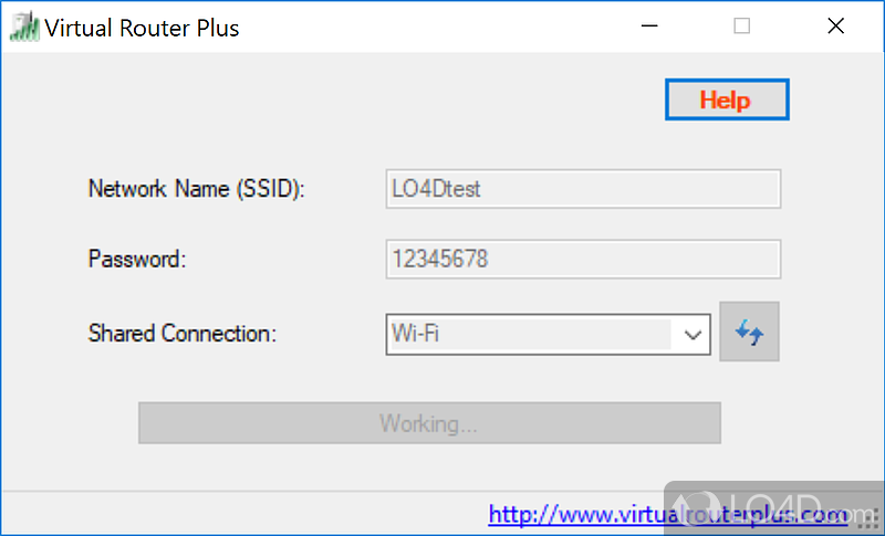 Quick and easy configuration process - Screenshot of Virtual Router Plus