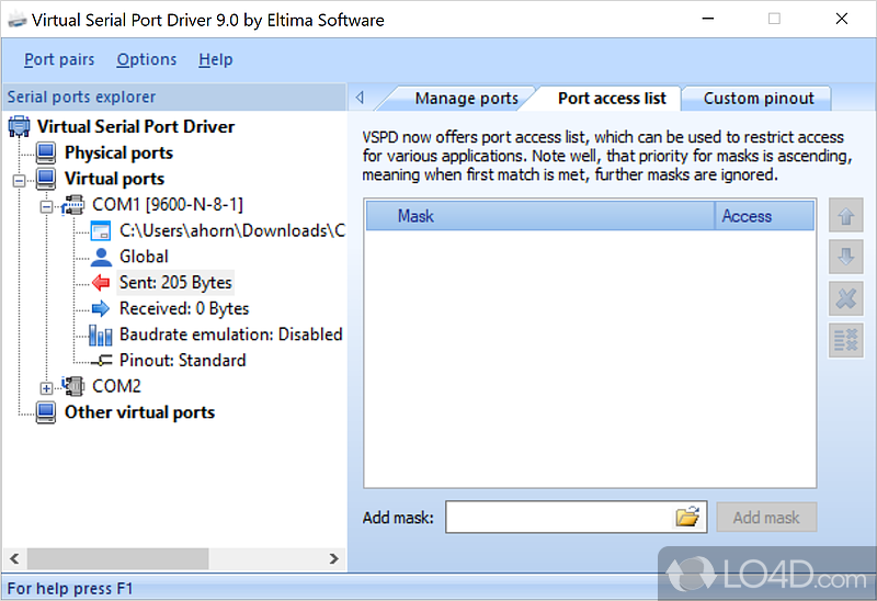 Virtual Serial Port Driver screenshot