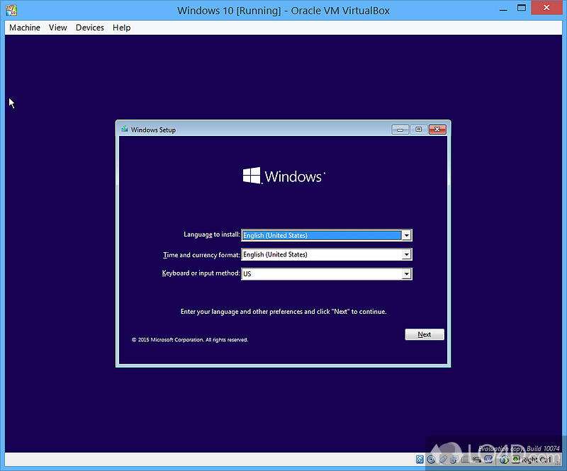 Run different operating systems - Screenshot of VirtualBox