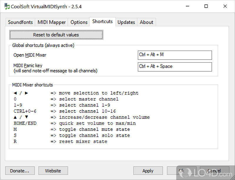 Simple and efficient MIDI synthesizer - Screenshot of VirtualMIDISynth