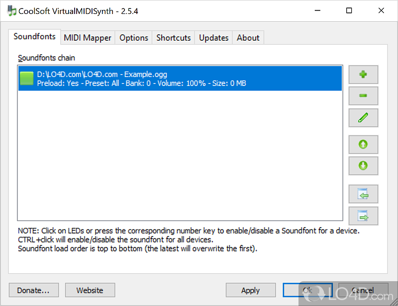 Improve the audio MIDI output in a few steps - Screenshot of VirtualMIDISynth