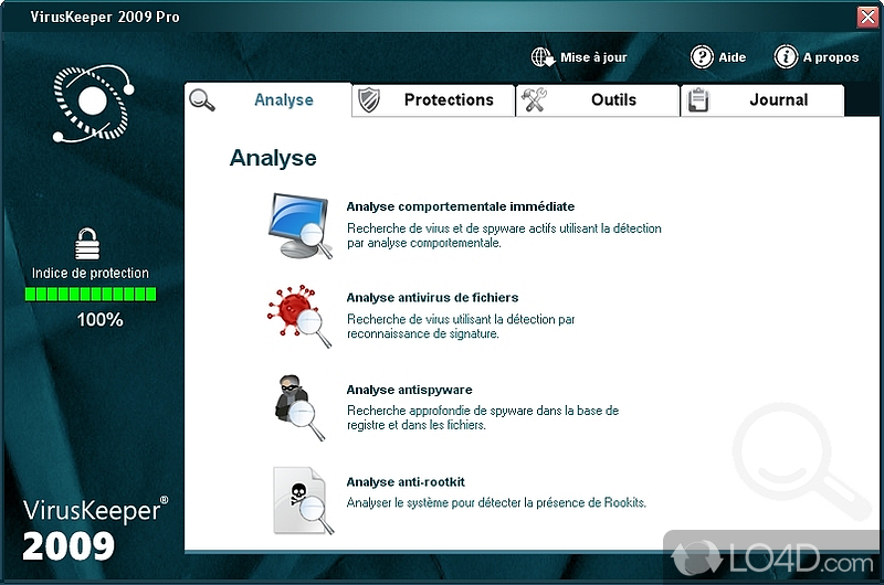 Antivirus and antispyware - Screenshot of VirusKeeper 2011
