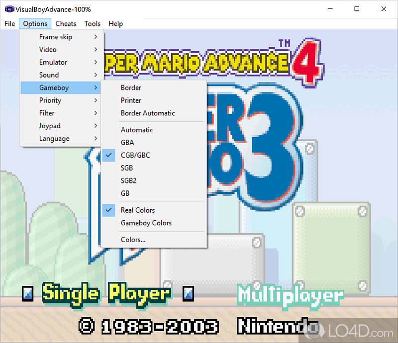 Visual Boy Advance: GBA emulation - Screenshot of Visual Boy Advance
