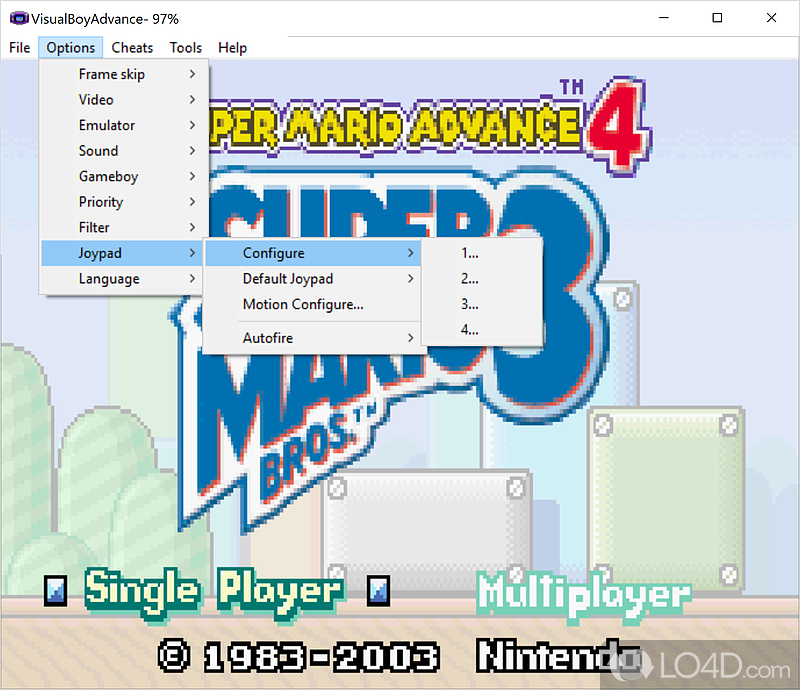 Very popular Gameboy emulator - Screenshot of Visual Boy Advance
