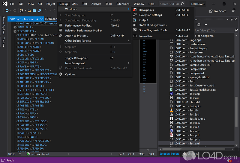 Premium coding services - Screenshot of Visual Studio 2019