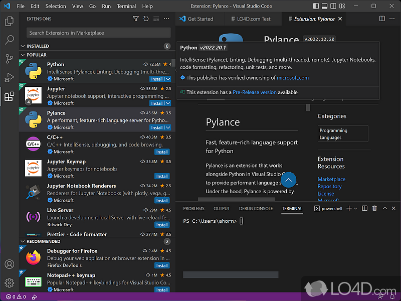 Great option for beginners - Screenshot of Visual Studio Code