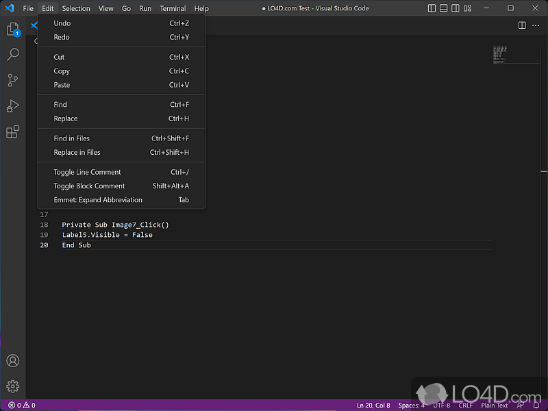Quickly compile the programs you loaded - Screenshot of Visual Studio Code