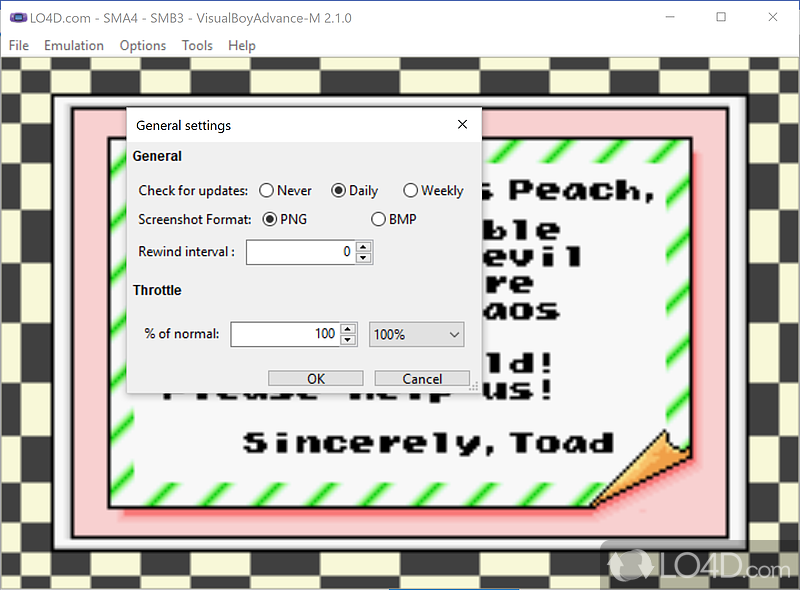 GameBoy Advanced Emulator - Screenshot of VisualBoyAdvance-M