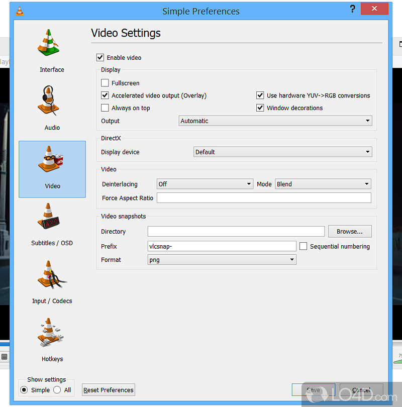 VLC Media Player: Smart decoding, - Screenshot of VLC Media Player