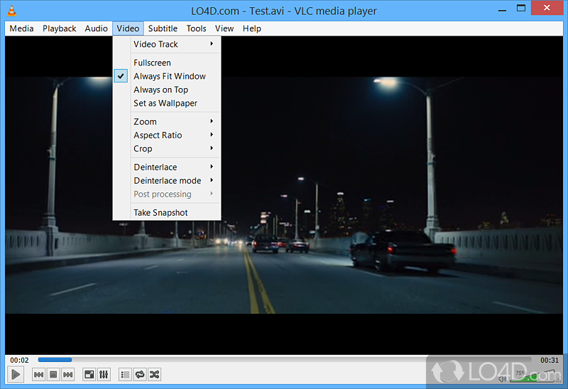 VLC Media Player Portable: User interface - Screenshot of VLC Media Player Portable